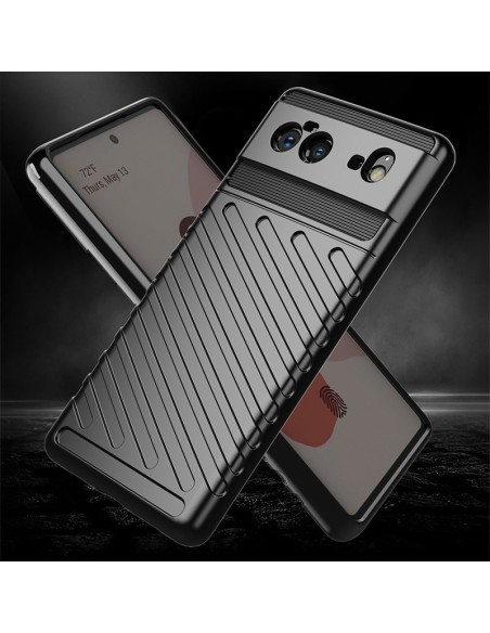 „Thunder Case“ lankstus šarvuotas dėklo dangtelis, skirtas „Google Pixel 6“, juodas