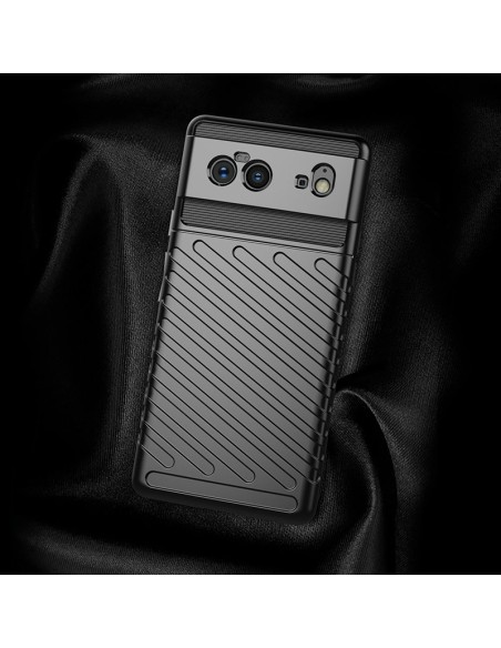 „Thunder Case“ lankstus šarvuotas dėklo dangtelis, skirtas „Google Pixel 6“, juodas