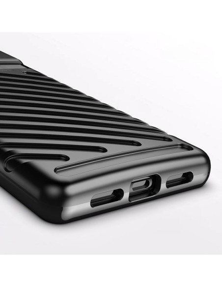 „Thunder Case“ lankstus šarvuotas dėklo dangtelis, skirtas „Google Pixel 6“, juodas