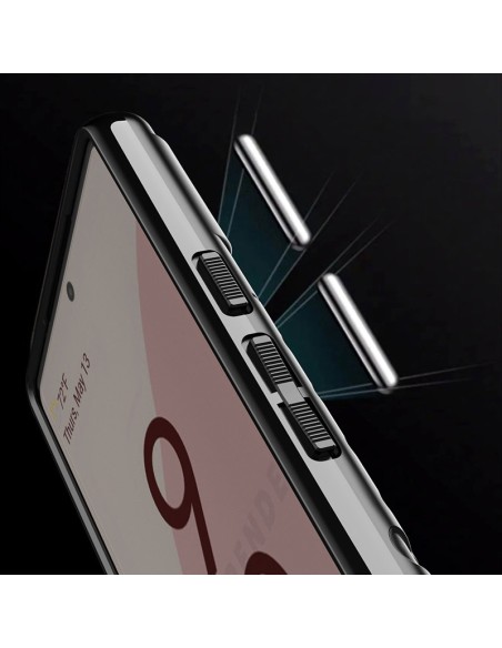 „Thunder Case“ lankstus šarvuotas dėklo dangtelis, skirtas „Google Pixel 6“, juodas