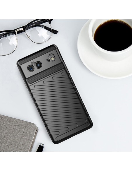 „Thunder Case“ lankstus šarvuotas dėklo dangtelis, skirtas „Google Pixel 6“, juodas