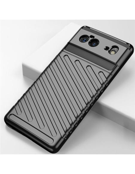 „Thunder Case“ lankstus šarvuotas dėklo dangtelis, skirtas „Google Pixel 6“, juodas