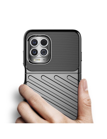 Thunder Case lankstus šarvuotas dangtelis, skirtas Motorola Moto G100 / Edge S juodas