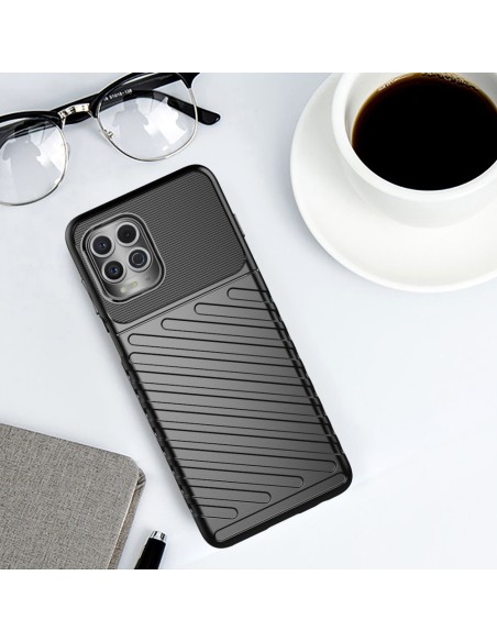 Thunder Case lankstus šarvuotas dangtelis, skirtas Motorola Moto G100 / Edge S juodas