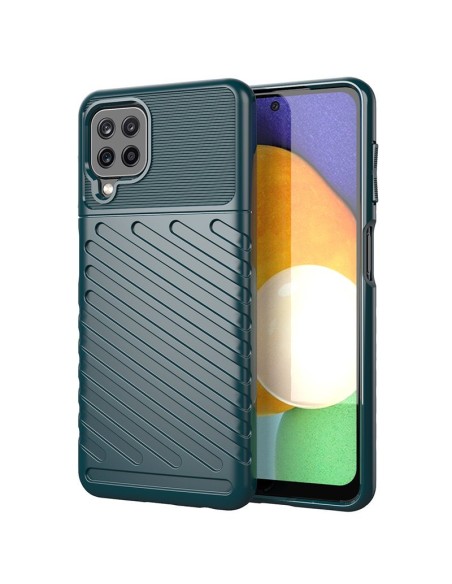 Thunder Case lankstus šarvuotas dėklas Samsung Galaxy A22 4G žalias