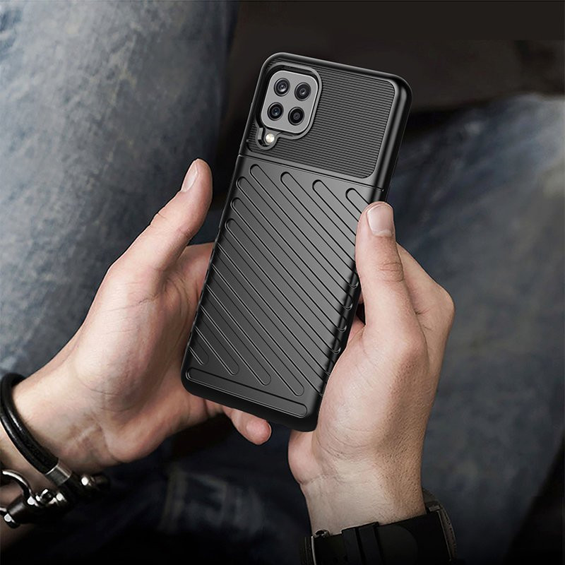 Thunder Case lankstus šarvuotas dėklas Samsung Galaxy A22 4G žalias