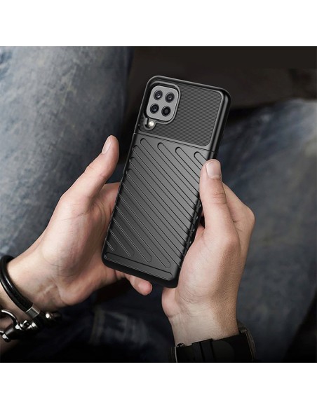 Thunder Case lankstus šarvuotas dėklas Samsung Galaxy A22 4G žalias