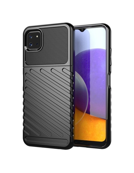 Thunder Case lankstus šarvuotas dėklas Samsung Galaxy A22 5G juodas