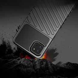 Thunder Case lankstus šarvuotas dėklas Samsung Galaxy A22 5G juodas