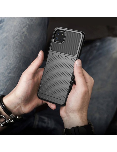 Thunder Case lankstus šarvuotas dėklas Samsung Galaxy A22 5G juodas