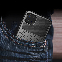 Thunder Case lankstus šarvuotas dėklas Samsung Galaxy A22 5G juodas