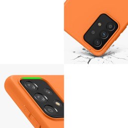 Silicone Case lankstus silikoninis dėklo dangtelis, skirtas Samsung Galaxy A22 4G juodas