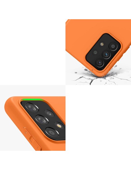 Silicone Case lankstus silikoninis dėklo dangtelis, skirtas Samsung Galaxy A22 4G juodas