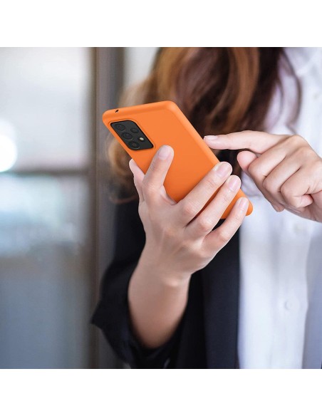 Silicone Case lankstus silikoninis dėklo dangtelis, skirtas Samsung Galaxy A22 4G juodas