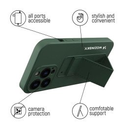 Wozinsky Kickstand Case silikoninis dėklas su stovu, skirtas Samsung Galaxy A32 4G Blue