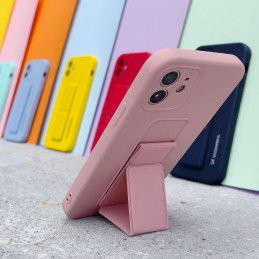 Wozinsky Kickstand Case silikoninis dėklas su stovu, skirtas Samsung Galaxy A32 4G Blue