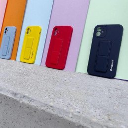 Wozinsky Kickstand Case silikoninis dėklas su stovu, skirtas Samsung Galaxy A32 4G Blue