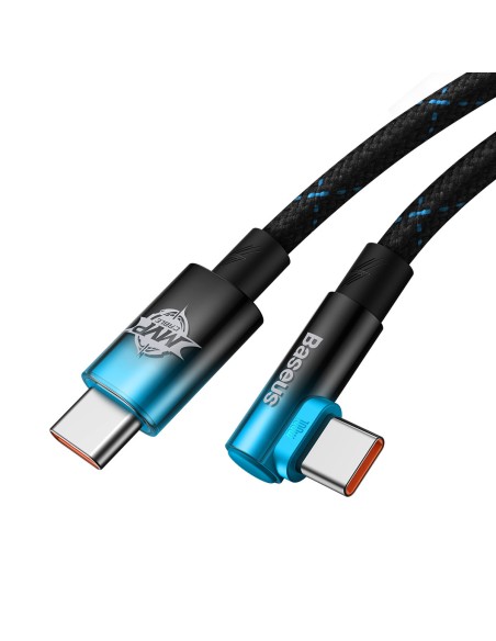 MVP alkūninis kabelis Maitinimo laidas su šoniniu USB-C kištuku 2 m mėlynas MVP alkūninis kabelis Maitinimo laidas su šoniniu USB-C kištuku 2 m mėlynas