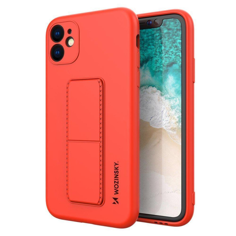 Wozinsky Kickstand Case silikoninis dėklas su stovu, skirtas Samsung Galaxy A22 5G Red Wozinsky Kickstand Case silikoninis dėklas su stovu, skirtas Samsung Galaxy A22 5G Red