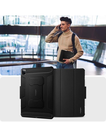 Spigen Rugged Armor Pro dėklas, skirtas iPad Pro 12.9& 39 & 39 2021/ 2022 – juodas Spigen Rugged Armor Pro dėklas, skirtas iPad Pro 12.9& 39 & 39 2021/ 2022 – juodas