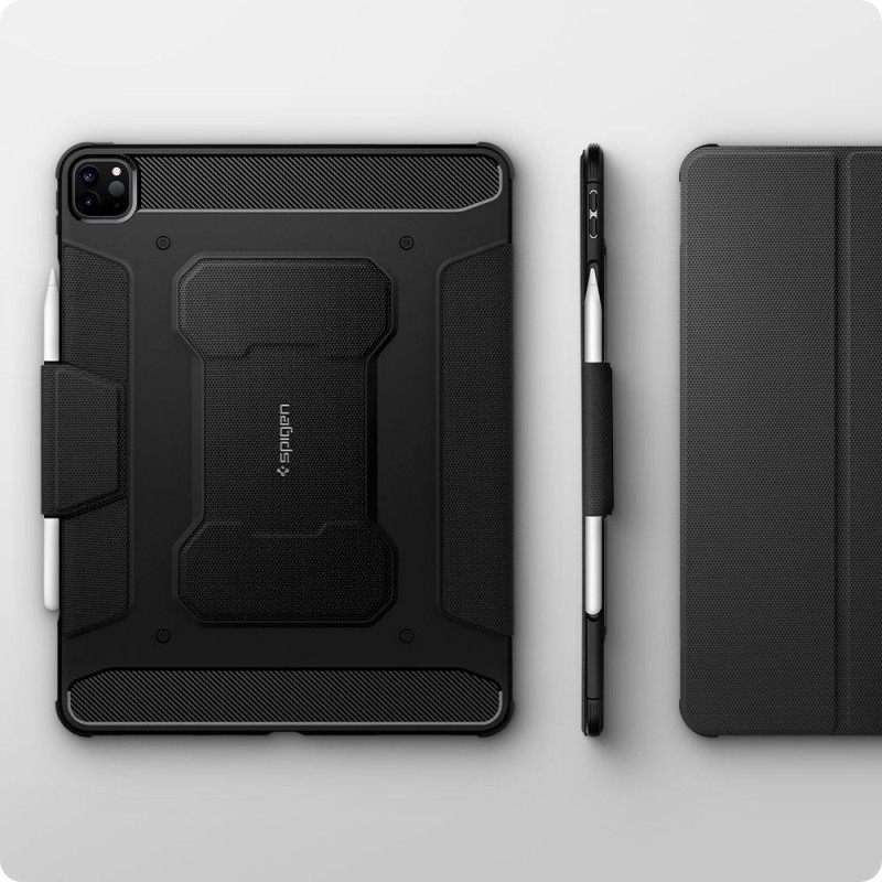 Spigen Rugged Armor Pro dėklas, skirtas iPad Pro 12.9& 39 & 39 2021/ 2022 – juodas