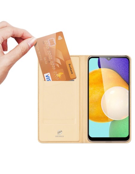 Dux Ducis Skin Pro dėklo dėklo dangtelis su atvartu, skirtas Samsung Galaxy A03s auksui Dux Ducis Skin Pro dėklo dėklo dangtelis su atvartu, skirtas Samsung Galaxy A03s auksui