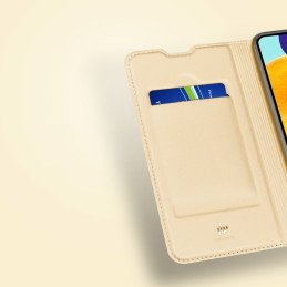 Dux Ducis Skin Pro dėklo dėklo dangtelis su atvartu, skirtas Samsung Galaxy A03s auksui