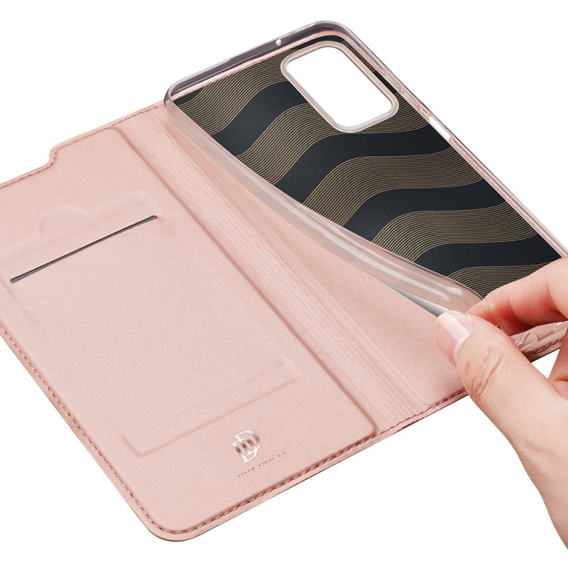 Dux Ducis Skin Pro dėklo dėklo dangtelis su atvartu, skirtas Samsung Galaxy A03s rožinės spalvos