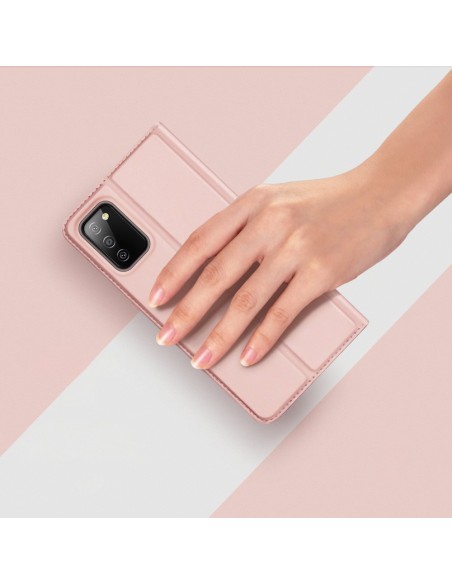 Dux Ducis Skin Pro dėklo dėklo dangtelis su atvartu, skirtas Samsung Galaxy A03s rožinės spalvos Dux Ducis Skin Pro dėklo dėklo dangtelis su atvartu, skirtas Samsung Galaxy A03s rožinės spalvos