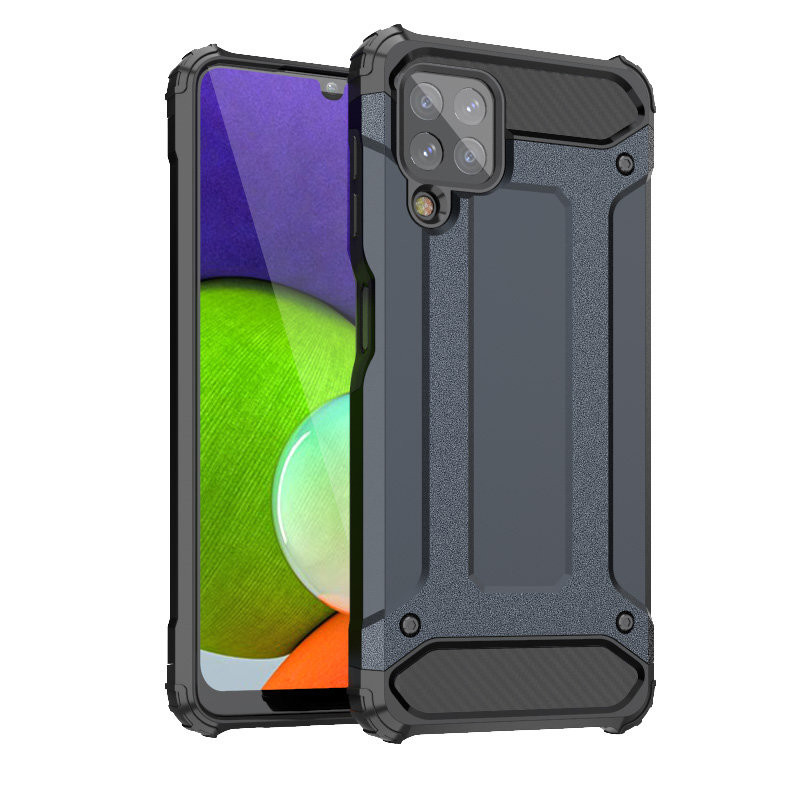 Hybrid Armor šarvuotas hibridinis dėklo dangtelis, skirtas Samsung Galaxy A22 4G mėlynas Hybrid Armor šarvuotas hibridinis dėklo dangtelis, skirtas Samsung Galaxy A22 4G mėlynas