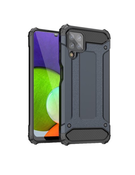 Hybrid Armor šarvuotas hibridinis dėklo dangtelis, skirtas Samsung Galaxy A22 4G mėlynas