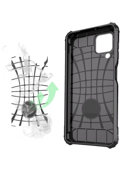 Hybrid Armor šarvuotas hibridinis dėklo dangtelis, skirtas Samsung Galaxy A22 4G mėlynas