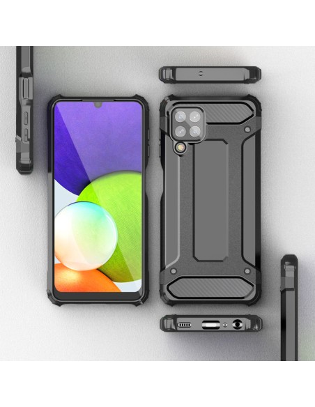 Hybrid Armor šarvuotas hibridinis dėklo dangtelis, skirtas Samsung Galaxy A22 4G mėlynas