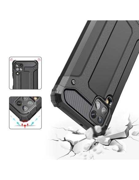 Hybrid Armor šarvuotas hibridinis dėklo dangtelis, skirtas Samsung Galaxy A22 4G mėlynas