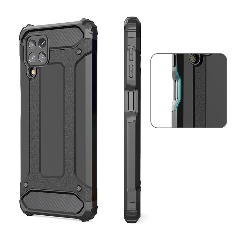 Hybrid Armor šarvuotas hibridinis dėklo dangtelis, skirtas Samsung Galaxy A22 4G auksui
