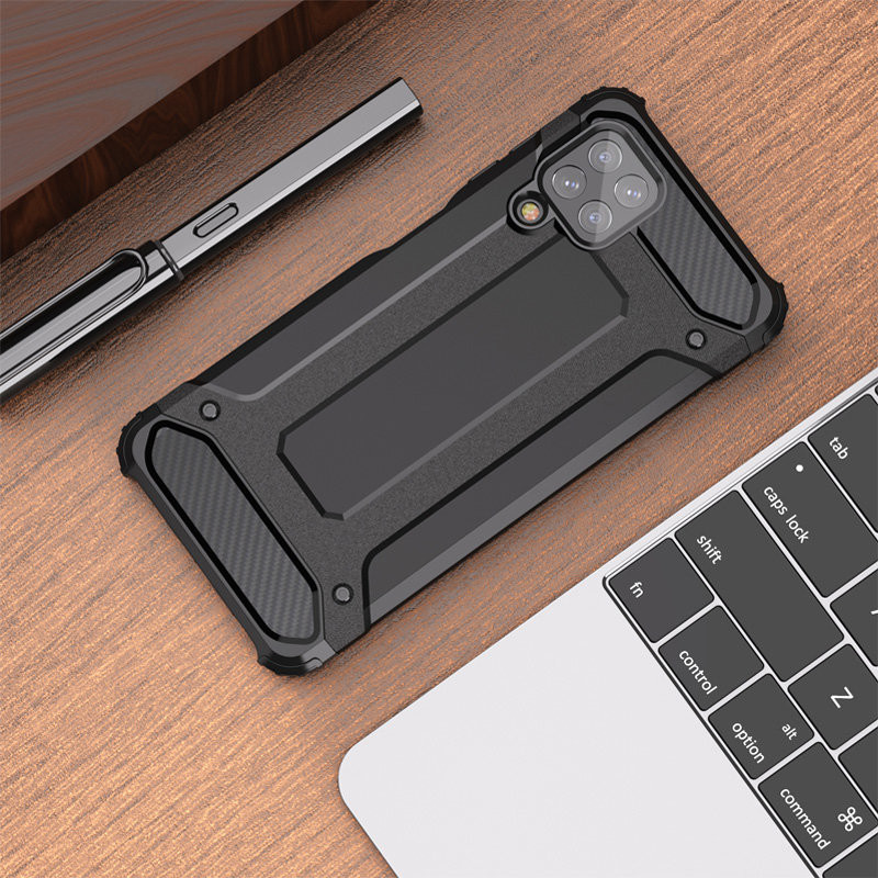 Hybrid Armor šarvuotas hibridinis dėklo dangtelis, skirtas Samsung Galaxy A22 4G auksui