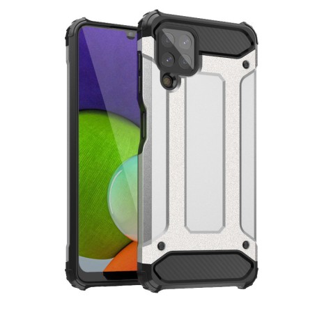 Hybrid Armor šarvuotas hibridinis dėklo dangtelis, skirtas Samsung Galaxy A22 4G sidabras Hybrid Armor šarvuotas hibridinis dėklo dangtelis, skirtas Samsung Galaxy A22 4G sidabras