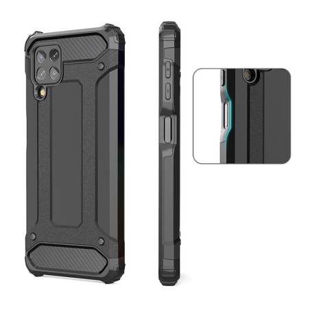 Hybrid Armor šarvuotas hibridinis dėklo dangtelis, skirtas Samsung Galaxy A22 4G sidabras Hybrid Armor šarvuotas hibridinis dėklo dangtelis, skirtas Samsung Galaxy A22 4G sidabras