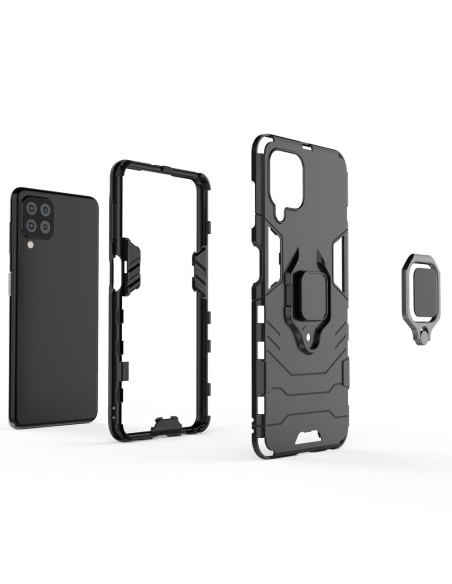Ring Armor šarvuotas hibridinis korpuso dangtelis + magnetinis laikiklis Samsung Galaxy A22 4G juodas Ring Armor šarvuotas hibridinis korpuso dangtelis + magnetinis laikiklis Samsung Galaxy A22 4G juodas