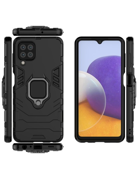 Ring Armor šarvuotas hibridinis korpuso dangtelis + magnetinis laikiklis Samsung Galaxy A22 4G juodas Ring Armor šarvuotas hibridinis korpuso dangtelis + magnetinis laikiklis Samsung Galaxy A22 4G juodas
