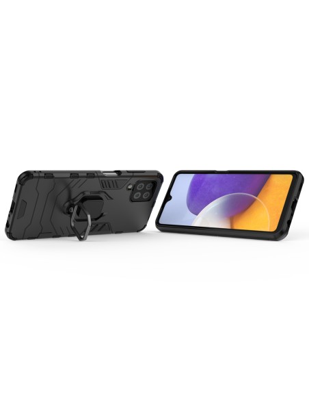 Ring Armor šarvuotas hibridinis korpuso dangtelis + magnetinis laikiklis Samsung Galaxy A22 4G juodas Ring Armor šarvuotas hibridinis korpuso dangtelis + magnetinis laikiklis Samsung Galaxy A22 4G juodas