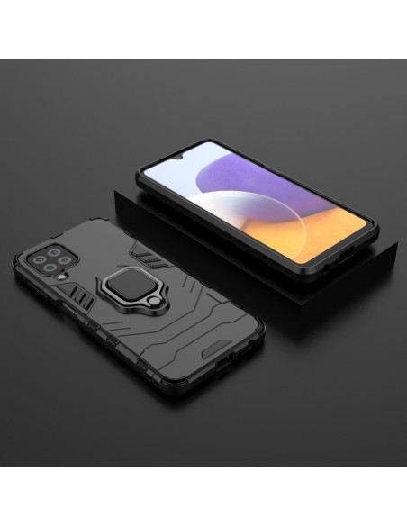 Ring Armor šarvuotas hibridinis korpuso dangtelis + magnetinis laikiklis Samsung Galaxy A22 4G juodas Ring Armor šarvuotas hibridinis korpuso dangtelis + magnetinis laikiklis Samsung Galaxy A22 4G juodas