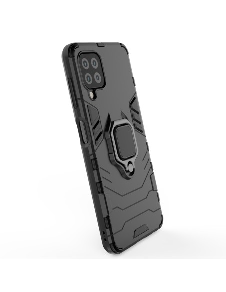 Ring Armor šarvuotas hibridinis korpuso dangtelis + magnetinis laikiklis Samsung Galaxy A22 4G mėlynai