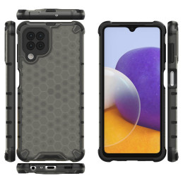 Korinis šarvuotas dėklas su gelio rėmeliu, skirtas Samsung Galaxy A22 4G juodas