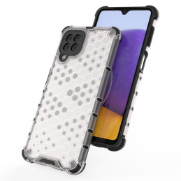Korinis šarvuotas dėklas su gelio rėmeliu, skirtas Samsung Galaxy A22 4G juodas