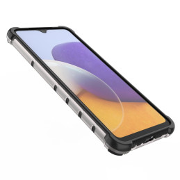 Korinis šarvuotas dėklas su gelio rėmeliu, skirtas Samsung Galaxy A22 4G juodas