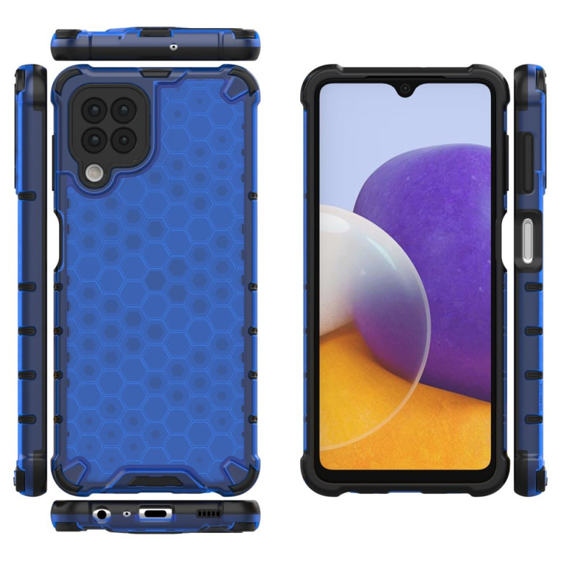 Korinis šarvuotas dėklas su gelio rėmeliu, skirtas Samsung Galaxy A22 4G mėlynai