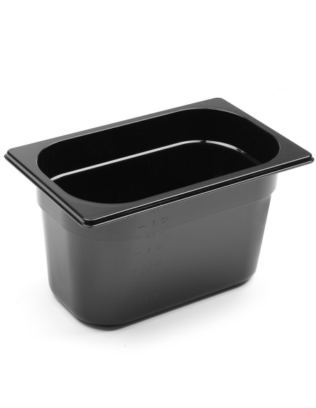 Maitinimo konteineris GN 1/4 juodas polikarbonatas 265x162x150mm 4L Hendi 862612 Maitinimo konteineris GN 1/4 juodas polikarbonatas 265x162x150mm 4L Hendi 862612