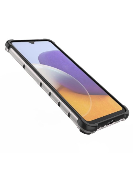 Korinis šarvuotas dėklas su gelio rėmeliu, skirtas Samsung Galaxy A22 4G mėlynai Korinis šarvuotas dėklas su gelio rėmeliu, skirtas Samsung Galaxy A22 4G mėlynai