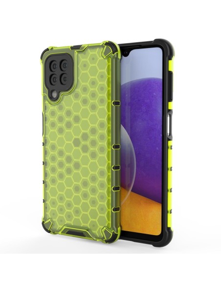 Korinis šarvuotas dėklas su gelio rėmeliu, skirtas Samsung Galaxy A22 4G green